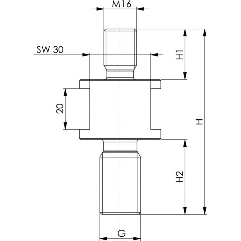 AMF Adapter gwintowany 6425GA-M20 AMF