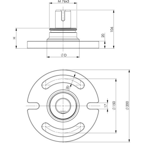 AMF Podstawa do sytemu modułowego 6425 FG AMF