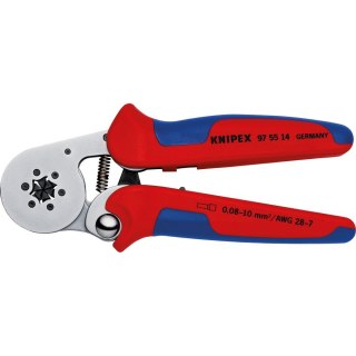 KNIPEX Szczypce do zagniatania tulejek kablowych 0,08-10mm, 180mm, 97 55 14, KNIPEX