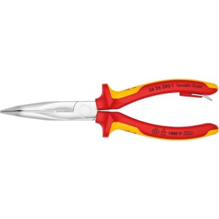 KNIPEX Szczypce tnące półokrągłe VDE, 200mm, wydłużone „bociani dziób", 26 26 200 T, KNIPEX