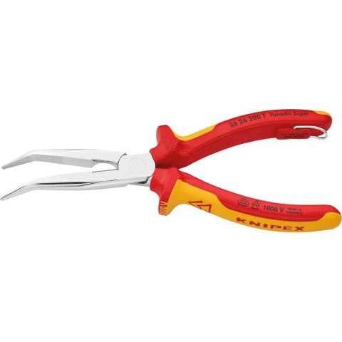 KNIPEX Szczypce tnące półokrągłe VDE, 200mm, wydłużone „bociani dziób", 26 26 200 T, KNIPEX