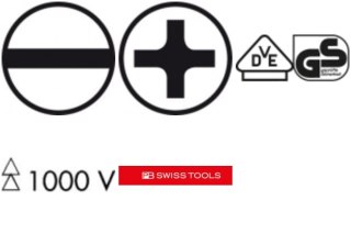 PB Swiss Tools Zestaw wkrętaków VDE 6-cz., płasko-krzyżowe PH w kartonowym pudełku Classic PB Swiss Tools