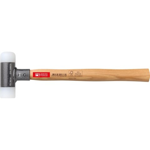 PB Swiss Tools Młotek z miękkimi obuch.z trzonkiem drewnianym bezodrzutowy 27mm PB Swiss Tools