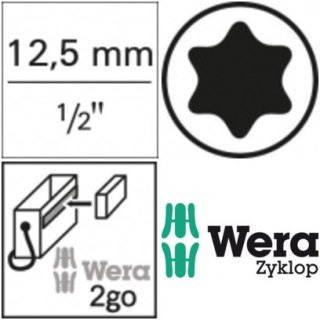 Wera Komplet nasadek wkrętakówych 1/2"9-cz. TX z przytrzymaniem Wera