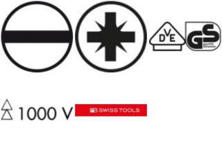 PB Swiss Tools Zestaw wkrętaków VDE 6-cz., płasko-krzyżowe PZ w kartonowym pudełku Classic PB Swiss Tools