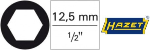 HAZET Nasadka udarowa z tulejką z tworzywa sztucznego 1/2", 6-kątna, 17x85mm, 903SLG-17 HAZET