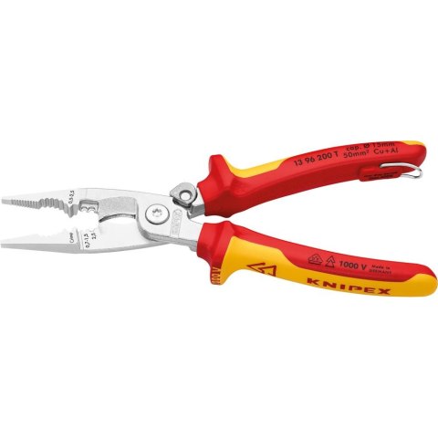 KNIPEX Szczypce elektroinstalacyjne VDE, TT, 200mm, 13 96 200 T, KNIPEX