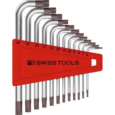 PB Swiss Tools Zest.kluczy trzpien.kąt. w uchw.z tworz.sztuczn. 12-cz. T6-T45 PB Swiss Tools