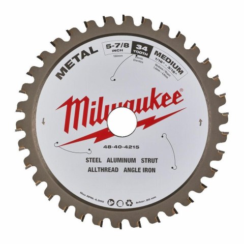 Milwaukee piła tarcz.Met.150x20x34z 4932479554 Milwaukee piła tarcz.Met.150x20x34z 4932479554