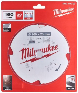 Milwaukee piła tarczowa 160x20x2,2x4z cement włóknisty 4932471293