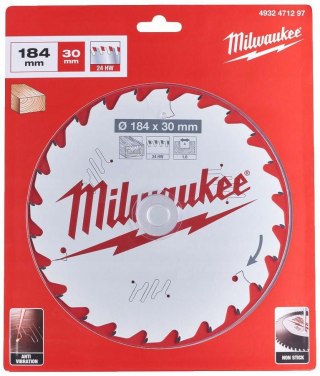 Milwaukee piła tarczowa 184x30x1,6x24 atb atb csb p w - drewno - szybkie cięcie 4932471297