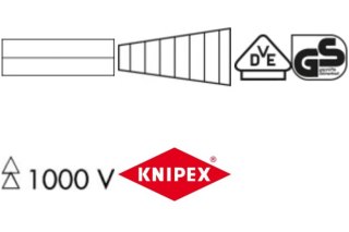 KNIPEX Szczypce płaskie VDE, 180mm, z tworzywa sztucznego, 98 62 01, KNIPEX