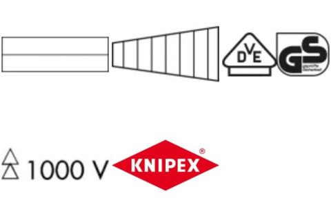 KNIPEX Szczypce płaskie VDE, 180mm, z tworzywa sztucznego, 98 62 01, KNIPEX