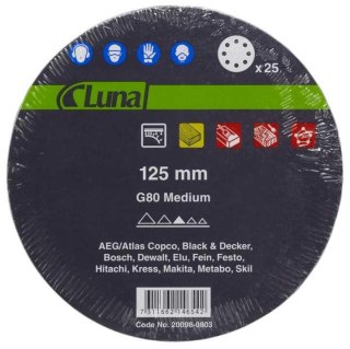 Luna Krążek ścierny papierowy 125 G120 8H N-F BIG Luna