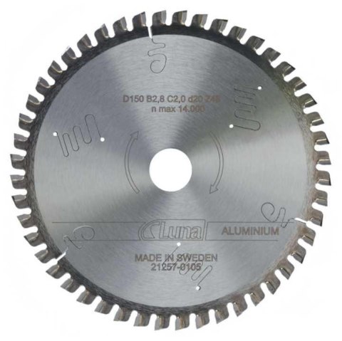 Luna Piła tarczowa do cięcia aluminium 150x20 Z48 Luna Luna Piła tarczowa do cięcia aluminium 150x20 Z48 Luna