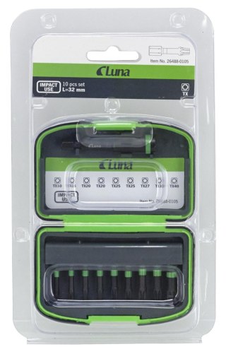 Luna Zestaw grotów 10-elementowy Impact TORX Luna