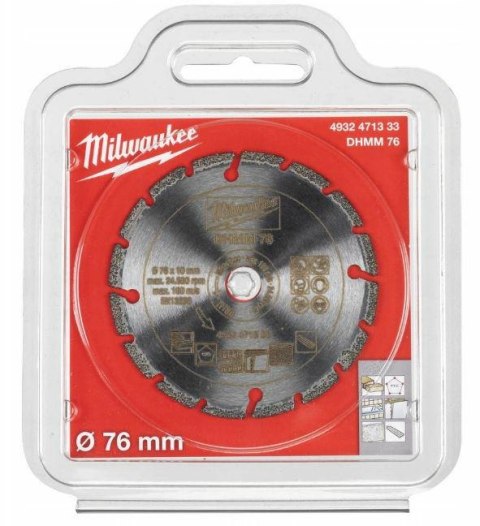 Milwaukee tarcza diam. Dh 76mm 4932471333