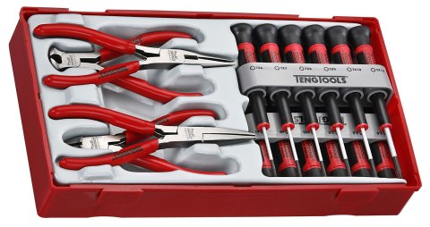 Teng Tools 16-elementowy zestaw wkrętaków precyzyjnych i szczypiec Teng Tools TTMI16