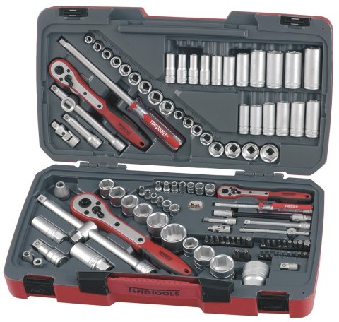 Teng Tools 111-elementowy zestaw narzędzi nasadowych z chwytem kwadratowym 1/4", 3/8" i 1/2" Teng Tools TM111