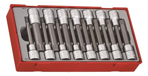 Teng Tools 15-elementowy zestaw nasadek trzpieniowych typu Ribe i XZN, z chwytem kwadratowym 1/2" Teng Tools TTRS15