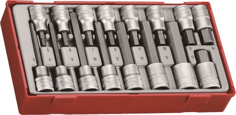 Teng Tools 16-elementowy zestaw grotów wymiennych typu imbus z chwytem kwadratowym 1/2" Teng Tools TTHEX16