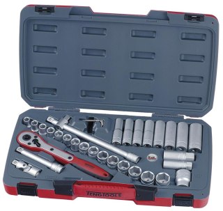 Teng Tools 34-elementowy zestaw kluczy nasadowych z chwytem kwadratowym 1/2". Teng Tools M1234