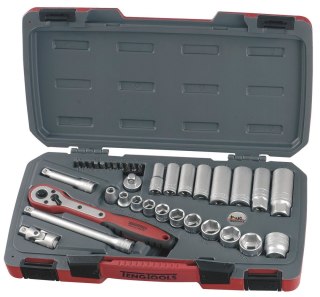 Teng Tools 35-elementowy zestaw narzędzi nasadowych calowych Z chwytem kwadratowym 3/8" Teng Tools T3835AF