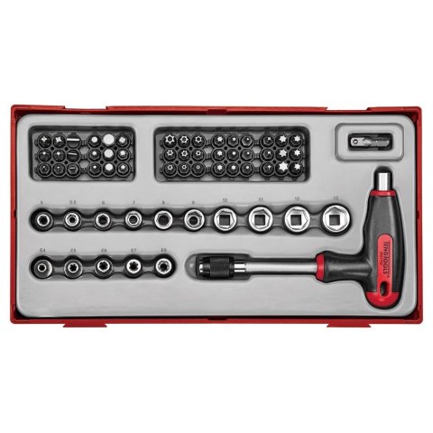 Teng Tools 62-elementowy zestaw wkrętaka z grotami wymiennymi Teng Tools TTTHQ62