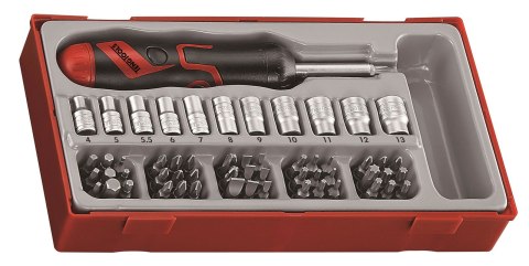 Teng Tools 64-elementowy zestaw wkrętaka z grotami wymiennymi, Teng Tools TTMDRT64