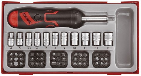 Teng Tools 64-elementowy zestaw wkrętaka z grotami wymiennymi, Teng Tools TTMDRT64