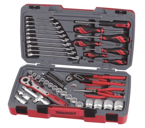 Teng Tools 68-elementowy zestaw kluczy nasadowych z chwytem kwadratowym 1/2". Teng Tools T1268