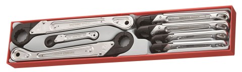 Teng Tools 7-elementowy zestaw kluczy oczkowych zapadkowych otwieranych Teng Tools TTxQRS07