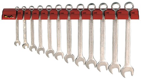 Teng Tools Klucze płasko-oczkowe na wieszaku ściennym Teng Tools WRSP12