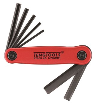 Teng Tools Klucze trzpieniowe sześciokątne (imbusowe) w zestawie Teng Tools 1476NMM1