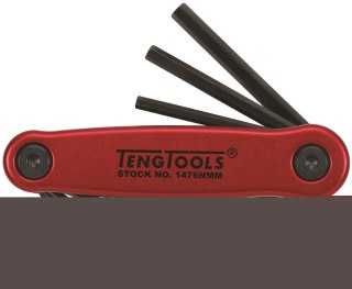 Teng Tools Klucze trzpieniowe sześciokątne w zestawie Teng Tools 1476NMM