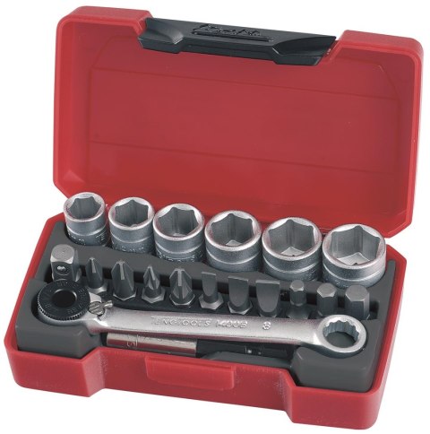 Teng Tools Zestaw kluczy nasadowych z chwytem kwadratowym 1/4" Teng Tools T1419 Teng Tools Zestaw kluczy nasadowych z chwytem kwadratowym 1/4" Teng Tools T1419