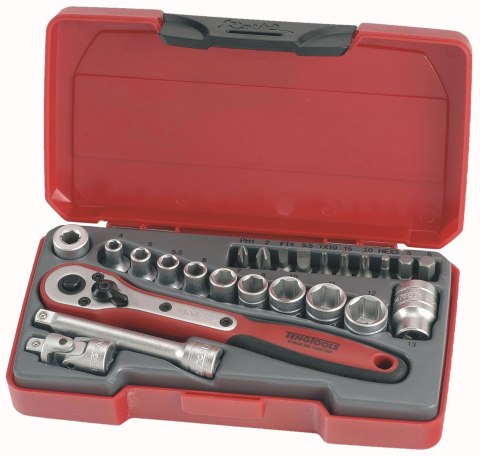 Teng Tools Zestaw kluczy nasadowych z chwytem kwadratowym 1/4" Teng Tools T1424