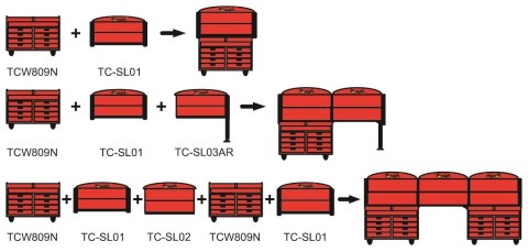 Teng Tools Zestaw montażowy stołu roboczego Teng Tools TC-SL03AR Teng Tools Zestaw montażowy stołu roboczego Teng Tools TC-SL03AR
