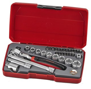 Teng Tools Zestaw narzędzi nasadowych z chwytem kwadratowym 3/8" Teng Tools T3834S