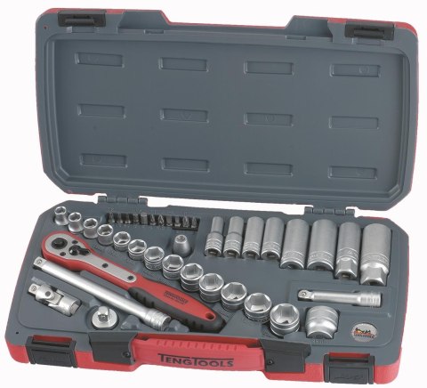 Teng Tools Zestaw narzędzi nasadowych z chwytem kwadratowym 3/8" Teng Tools T3839