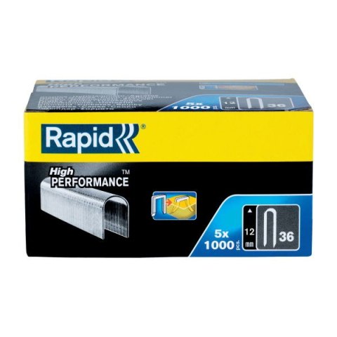Rapid Zszywki Rapid nr 36 (12 mm) do kabli - opakowanie 5000 szt. Rapid Zszywki Rapid nr 36 (12 mm) do kabli - opakowanie 5000 szt.