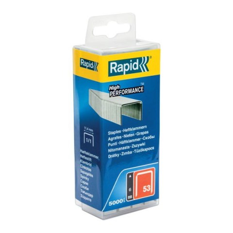 Rapid Zszywki Rapid z drutu cienkiego nr 53 (6 mm) - opakowanie 5000 szt. Rapid Zszywki Rapid z drutu cienkiego nr 53 (6 mm) - opakowanie 5000 szt.