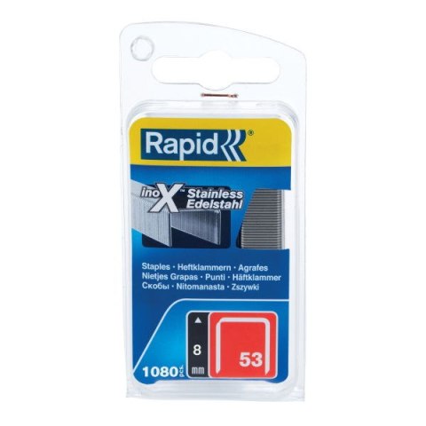 Rapid Zszywki Rapid z drutu cienkiego nr 53 (8 mm) ze stali nierdzewnej - opakowanie 1080 szt.