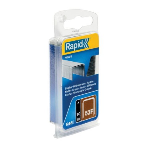 Rapid Zszywki Rapid z drutu cienkiego nr 53F (10 mm) - opakowanie 648 szt.
