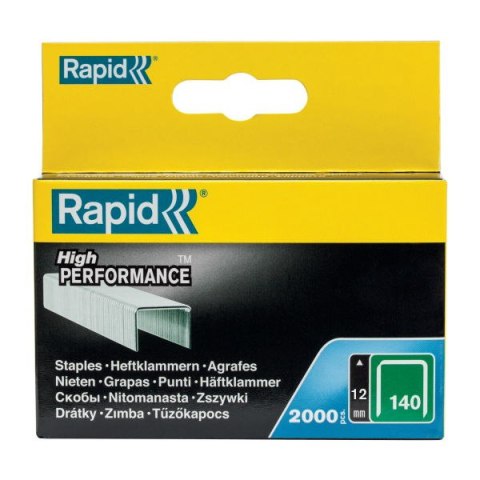 Rapid Zszywki Rapid z drutu płaskiego nr 140 (12 mm) - opakowanie 2000 szt. Rapid Zszywki Rapid z drutu płaskiego nr 140 (12 mm) - opakowanie 2000 szt.