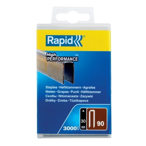 Rapid Zszywki Rapid z wąską koroną nr 90 (30 mm) - opakowanie 3000 szt. Rapid Zszywki Rapid z wąską koroną nr 90 (30 mm) - opakowanie 3000 szt.