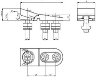 AMF Docisk boczny 6496 16x20mm AMF