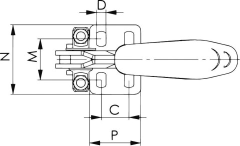 AMF Docisk zaczepowy 6847V, pionowy, wielkosc 2 AMF