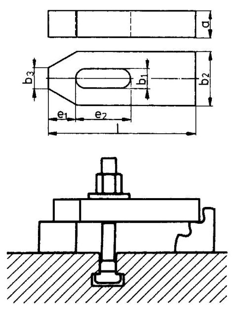 AMF Łapa dociskowa pojedyncza DIN6314 11x80mm AMF