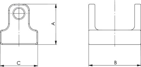 AMF Element dociskowy 7600DG-30 z powierzchnią gładką AMF